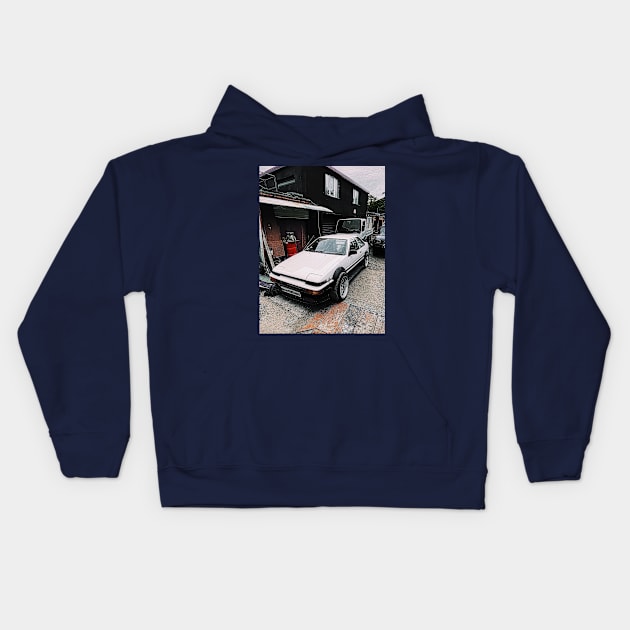 Eurobeat Intensifies AE86 Kansei Dorifto Initial D Car Kids Hoodie by CarEnthusast